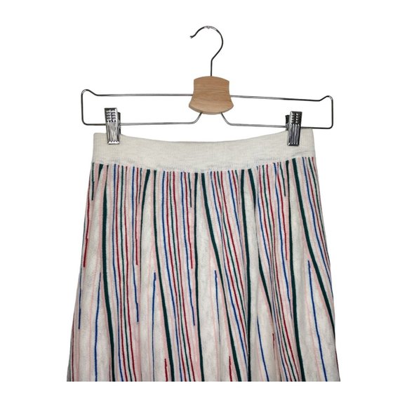 ASOS Co Ord Knitted Skirt in Stripe Cotton Linen Sweater Knit Size 4 - Picture 6 of 11